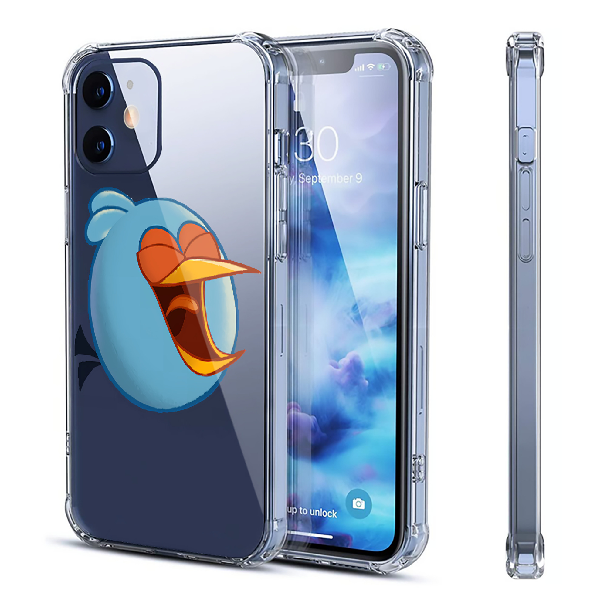 （画像用） Angry Birds アングリーバード 【iPhone 12シリーズ対応】透明スマホケース（クリアソフトケース）